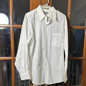 Van Heusen Classic White Pinstriped Dress Shirt